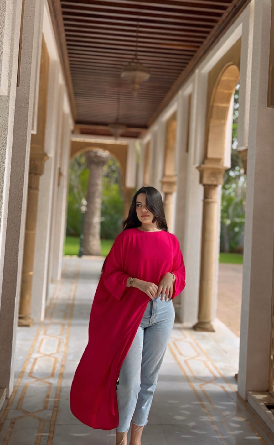 Esma Abaya Dress | Pink