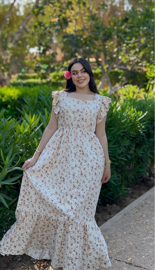 Flower Dress | Beige