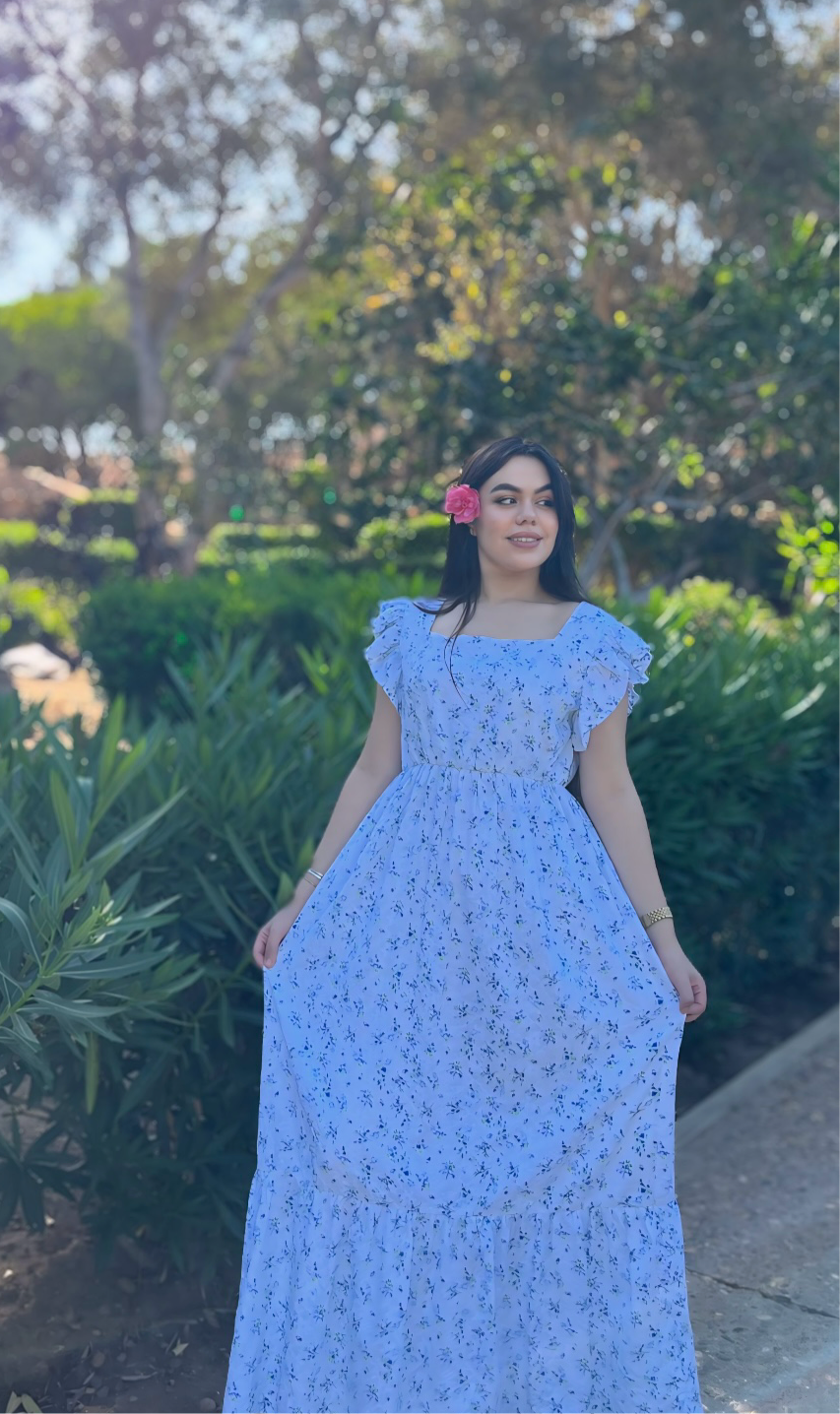 Flower Dress | Light Blue