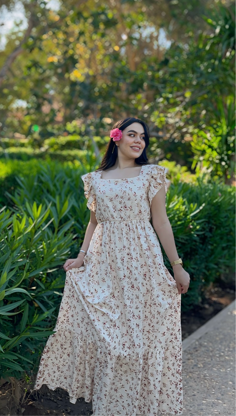 Flower Dress | Beige